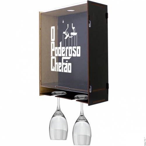 Quadro Porta Taças e Rolhas "Poderoso Chefão"- Kathavento